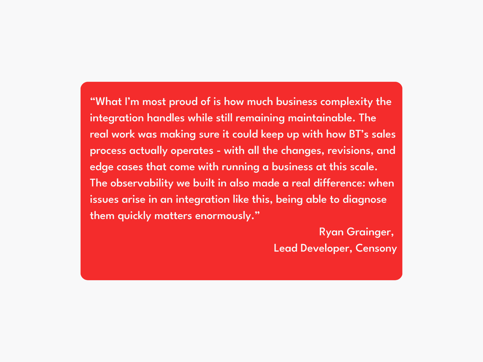 Ryan Grainger Quote